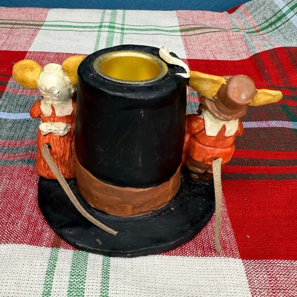 Vintage Thanksgiving "Give Thanks" Candle Stick Holder Centerpiece - Picture 3 of 3